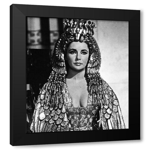 Elizabeth Taylor - Cleopatra Black Modern Wood Framed Art Print by Hollywood Photo Archive