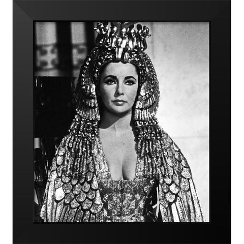Elizabeth Taylor - Cleopatra Black Modern Wood Framed Art Print by Hollywood Photo Archive
