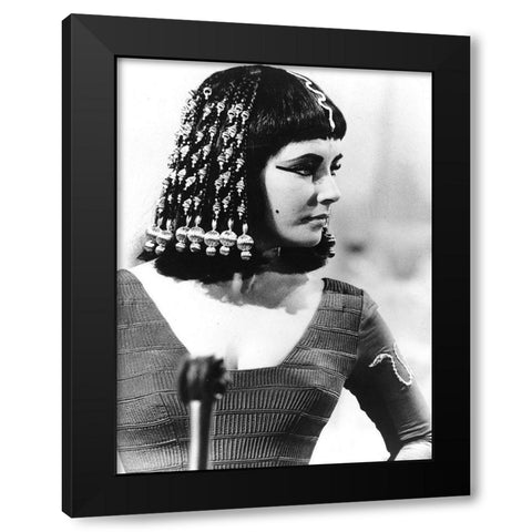 Elizabeth Taylor - Cleopatra Black Modern Wood Framed Art Print with Double Matting by Hollywood Photo Archive
