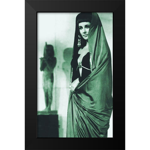 Elizabeth Taylor - Cleopatra Black Modern Wood Framed Art Print by Hollywood Photo Archive