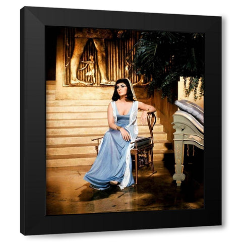 Elizabeth Taylor - Cleopatra Black Modern Wood Framed Art Print with Double Matting by Hollywood Photo Archive