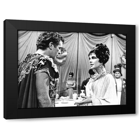 Elizabeth Taylor - Cleopatra Black Modern Wood Framed Art Print with Double Matting by Hollywood Photo Archive