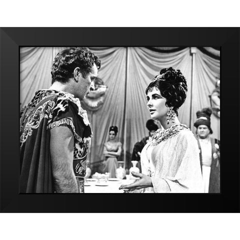 Elizabeth Taylor - Cleopatra Black Modern Wood Framed Art Print by Hollywood Photo Archive