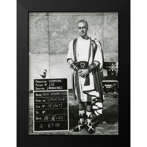 Wardrobe Test - Cleopatra - Rex Harrison Black Modern Wood Framed Art Print by Hollywood Photo Archive