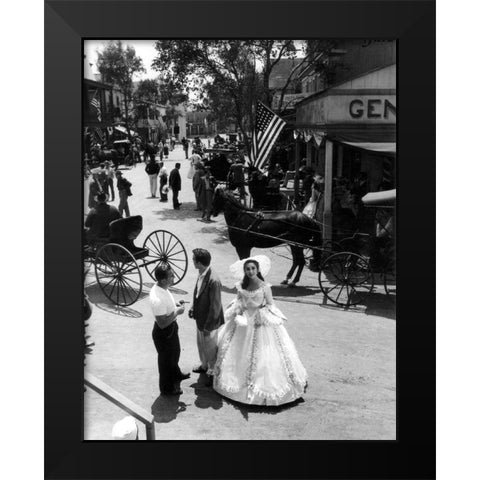 Elizabeth Taylor Black Modern Wood Framed Art Print by Hollywood Photo Archive