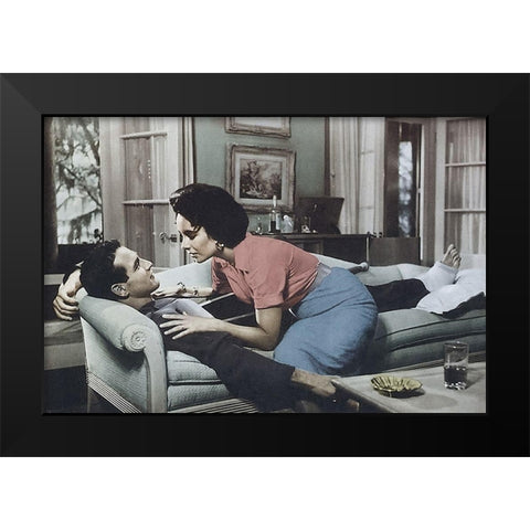 Cat on a Hot Tin Roof Black Modern Wood Framed Art Print by Hollywood Photo Archive
