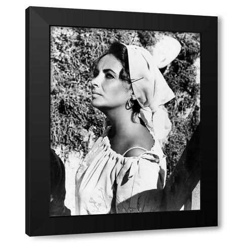 Elizabeth Taylor - The Sandpiper Black Modern Wood Framed Art Print by Hollywood Photo Archive