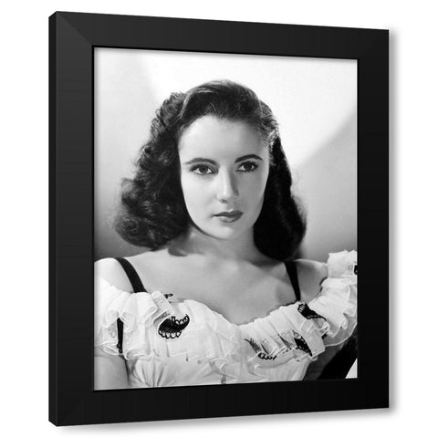 Elizabeth Taylor Black Modern Wood Framed Art Print with Double Matting by Hollywood Photo Archive
