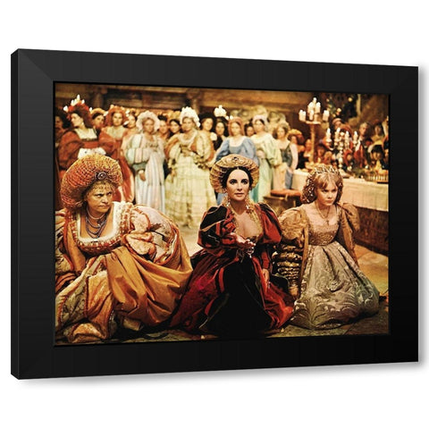 Elizabeth Taylor in The Taming of the Shrew Black Modern Wood Framed Art Print by Hollywood Photo Archive