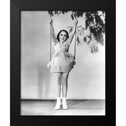 Elizabeth Taylor Black Modern Wood Framed Art Print by Hollywood Photo Archive