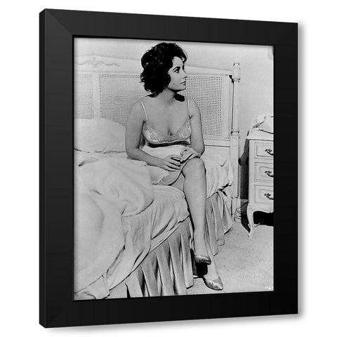 Elizabeth Taylor in Butterfield 8 Black Modern Wood Framed Art Print with Double Matting by Hollywood Photo Archive