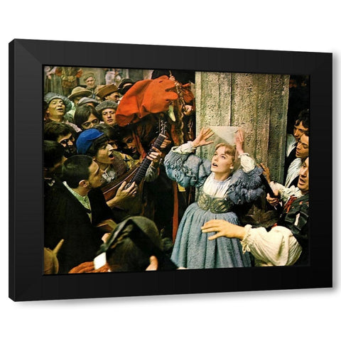Elizabeth Taylor Black Modern Wood Framed Art Print with Double Matting by Hollywood Photo Archive
