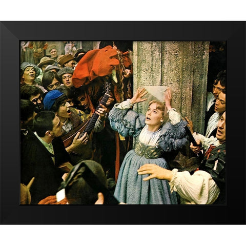 Elizabeth Taylor Black Modern Wood Framed Art Print by Hollywood Photo Archive