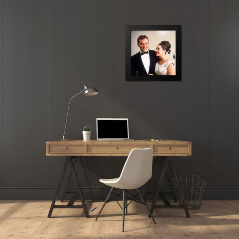 Elizabeth Taylor Black Modern Wood Framed Art Print by Hollywood Photo Archive