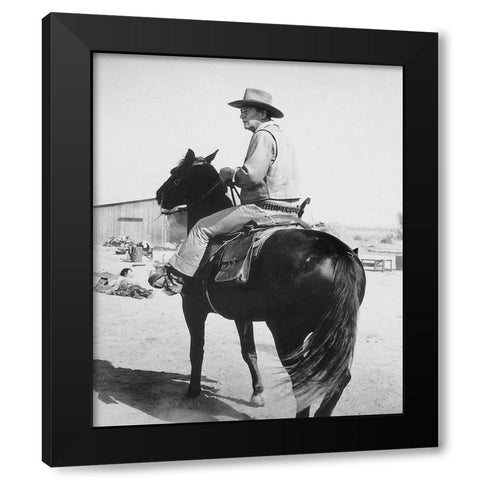 John Wayne - Comancheros Black Modern Wood Framed Art Print with Double Matting by Hollywood Photo Archive