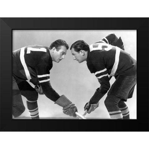John Wayne Black Modern Wood Framed Art Print by Hollywood Photo Archive