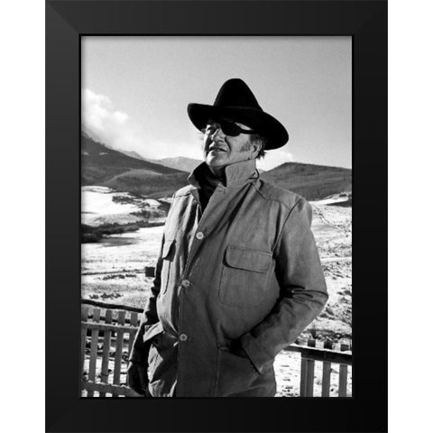 True Grit - John Wayne Black Modern Wood Framed Art Print by Hollywood Photo Archive