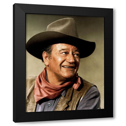 Chisum - John Wayne Black Modern Wood Framed Art Print with Double Matting by Hollywood Photo Archive
