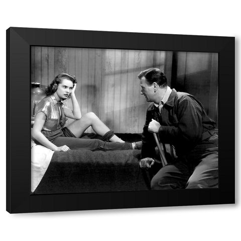 Jet Pilot - John Wayne Black Modern Wood Framed Art Print by Hollywood Photo Archive