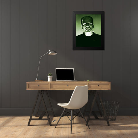 Boris Karloff - Frankenstein Black Modern Wood Framed Art Print by Hollywood Photo Archive