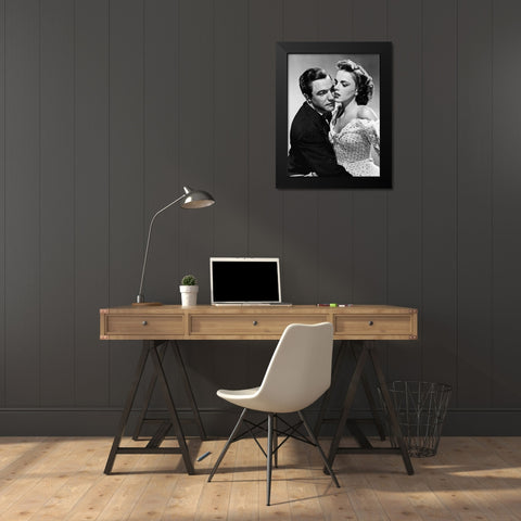 Gene Kelly with Judy Garland Black Modern Wood Framed Art Print by Hollywood Photo Archive