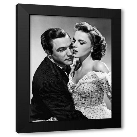 Gene Kelly with Judy Garland Black Modern Wood Framed Art Print with Double Matting by Hollywood Photo Archive