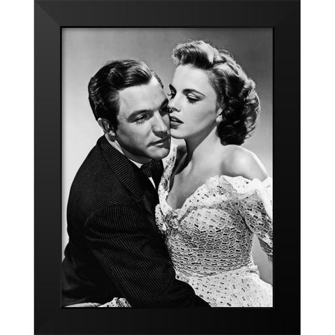 Gene Kelly with Judy Garland Black Modern Wood Framed Art Print by Hollywood Photo Archive