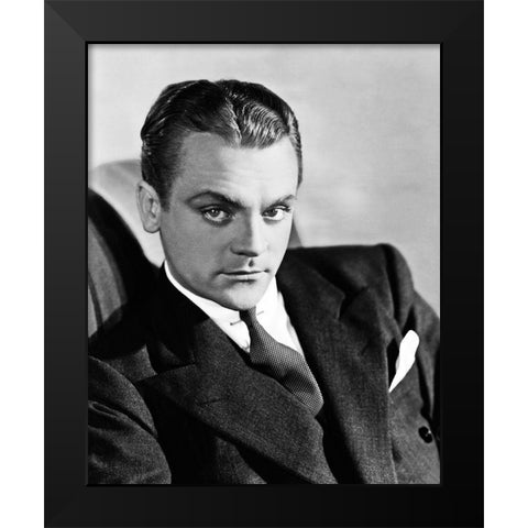 James Cagney Black Modern Wood Framed Art Print by Hollywood Photo Archive