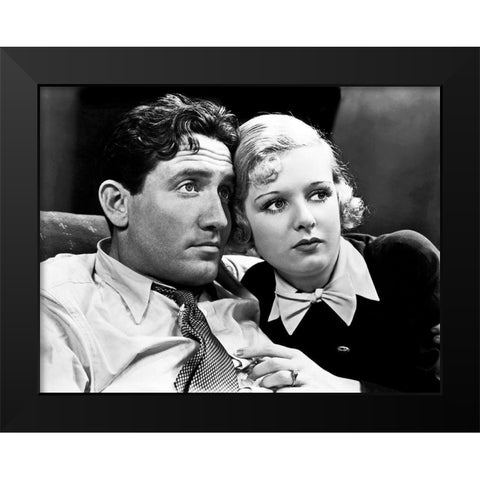 Spencer Tracy Black Modern Wood Framed Art Print by Hollywood Photo Archive