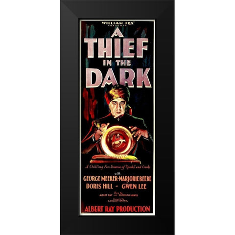 A Thief In The Dark - George Meeker Black Modern Wood Framed Art Print by Hollywood Photo Archive