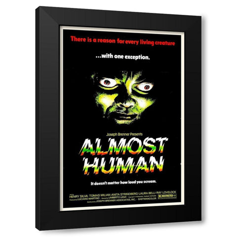 Almost Human Black Modern Wood Framed Art Print by Hollywood Photo Archive