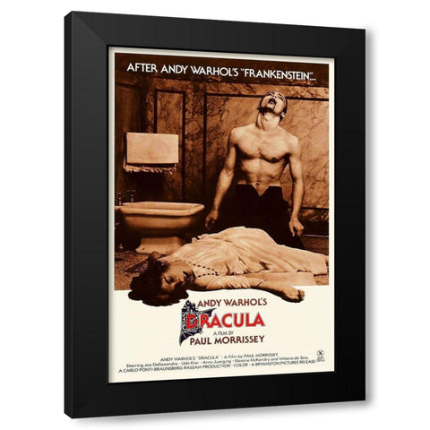 Andy Warhols Dracula Black Modern Wood Framed Art Print by Hollywood Photo Archive