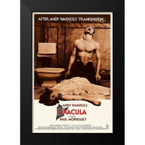 Andy Warhols Dracula Black Modern Wood Framed Art Print by Hollywood Photo Archive
