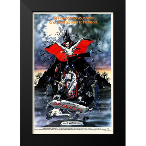 Andy Warhols Dracula Black Modern Wood Framed Art Print by Hollywood Photo Archive