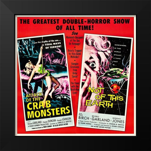 Attack of the Crab Monsters Black Modern Wood Framed Art Print by Hollywood Photo Archive