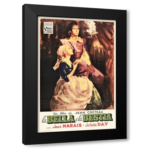 French - Beauty and the Beast - Bela et la Bette Black Modern Wood Framed Art Print with Double Matting by Hollywood Photo Archive