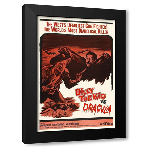 Billy the Kid vs Dracula Black Modern Wood Framed Art Print with Double Matting by Hollywood Photo Archive