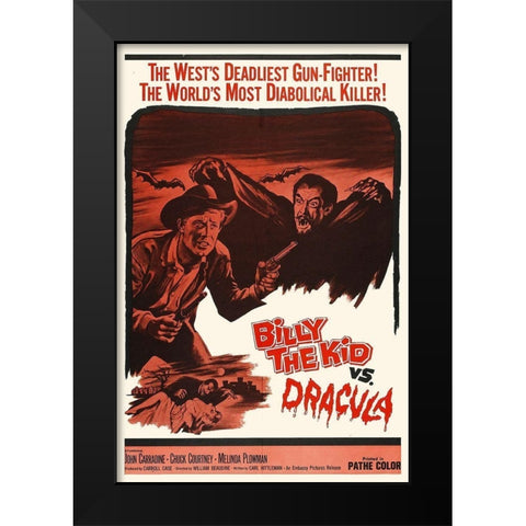 Billy the Kid vs Dracula Black Modern Wood Framed Art Print by Hollywood Photo Archive