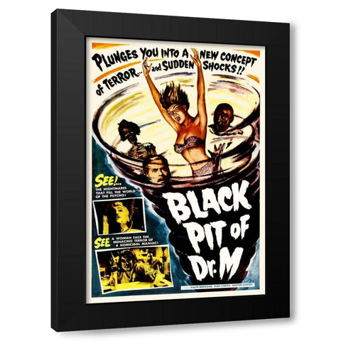 Black Pit of Dr M Black Modern Wood Framed Art Print with Double Matting by Hollywood Photo Archive