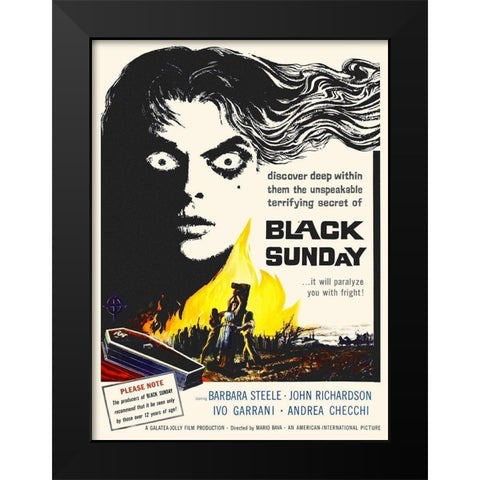 Black Sunday Black Modern Wood Framed Art Print by Hollywood Photo Archive