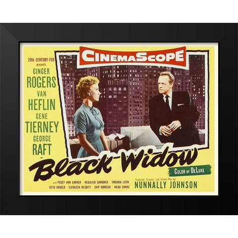 Black Widow Black Modern Wood Framed Art Print by Hollywood Photo Archive