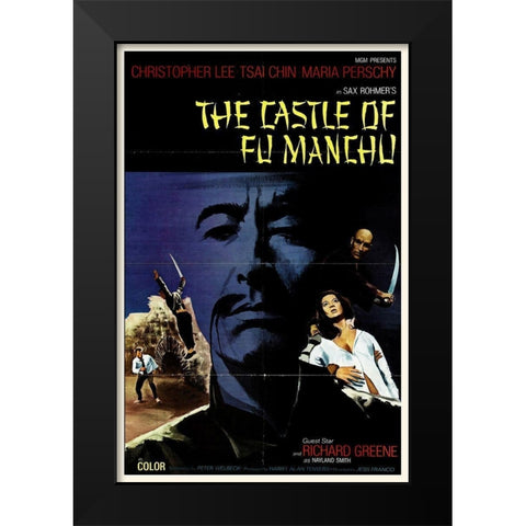 The Castle of Fu Manchu Black Modern Wood Framed Art Print by Hollywood Photo Archive