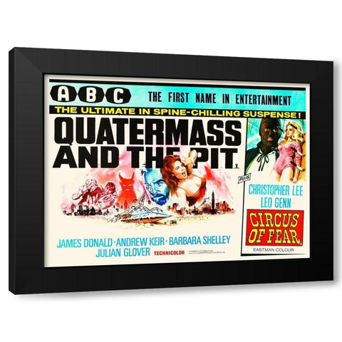 Double Feature - Quatermas and the Pit and Circus of Fear Black Modern Wood Framed Art Print with Double Matting by Hollywood Photo Archive