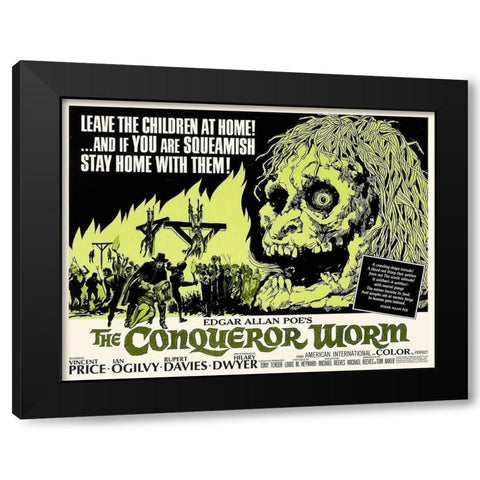 The Conqueror Worm Black Modern Wood Framed Art Print with Double Matting by Hollywood Photo Archive