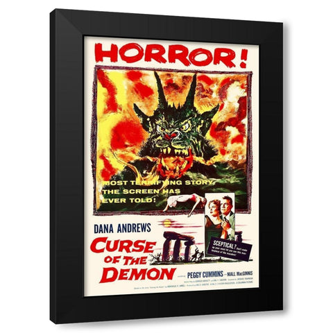 Curse of the Demon Black Modern Wood Framed Art Print by Hollywood Photo Archive