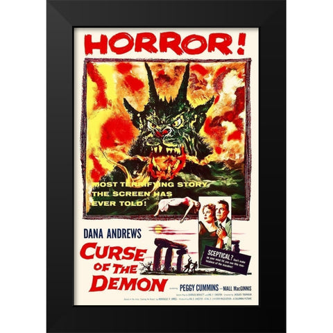 Curse of the Demon Black Modern Wood Framed Art Print by Hollywood Photo Archive