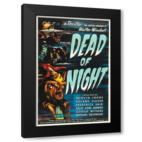 Dead of Night Black Modern Wood Framed Art Print with Double Matting by Hollywood Photo Archive