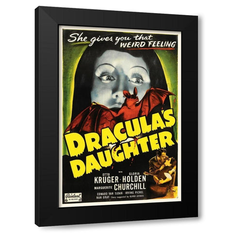 Draculas Daughter Black Modern Wood Framed Art Print with Double Matting by Hollywood Photo Archive