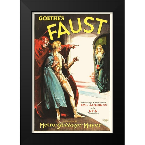 Faust Black Modern Wood Framed Art Print by Hollywood Photo Archive