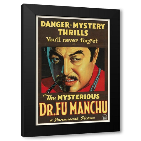 The Mysterious Doctor Fu Manchu Black Modern Wood Framed Art Print by Hollywood Photo Archive